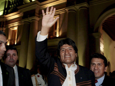 Λατινοαμερικανική στήριξη προς τον  Μοράλες