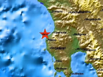 Σεισμική δόνηση  4 Ρίχτερ στην Πελοπόννησο