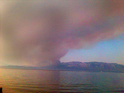 Σε ύφεση η πυρκαγιά στην Έυβοια