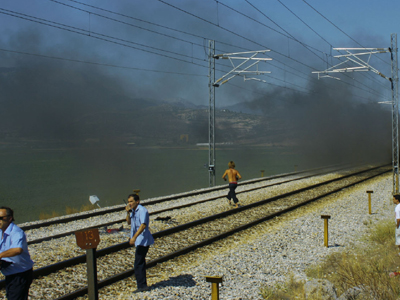 Διακοπή δρομολογίων του ΟΣΕ, λόγω φωτιάς
