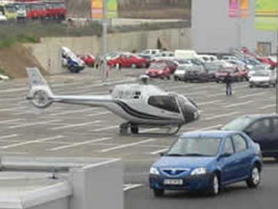 Πήγαν στο σουπερμάρκετ με το ελικόπτερο