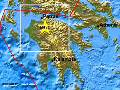 Ασθενής σεισμική δόνηση στην Αχαΐα