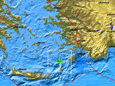 Σεισμός 4,7 Ρίχτερ βορειοδυτικά της Καρπάθου
