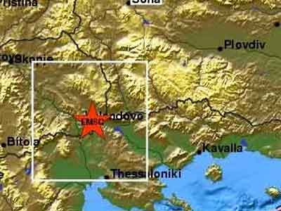 Σεισμική δόνηση βόρεια της Θεσσαλονίκης