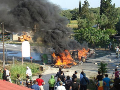 Επεισόδια με πλαστικές σφαίρες και χημικά στη Λευκίμμη