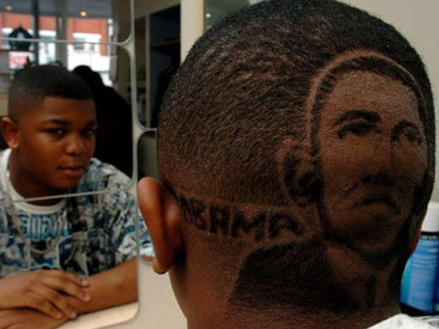 Σχεδίασε τον ”Όμπάμα” στο κεφάλι του