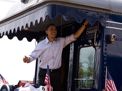 Στην Ουάσινγκτον με τρένο ο Ομπάμα