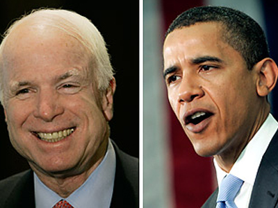 Μπροστά ο Ομπάμα…πίσω ο Μακέιν