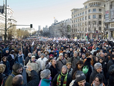Μαζικές διαδηλώσεις στην Ευρώπη κατά της ανεργίας