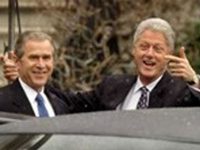 Ιστορική συνάντηση Τζορτζ Μπους και Μπιλ Κλίντον