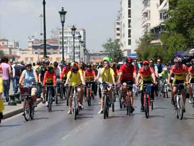 Γέμισε ποδήλατα το κέντρο της Αθήνας