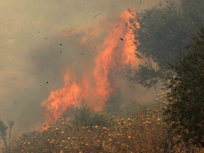 Πυρκαγιά στα Μέθανα