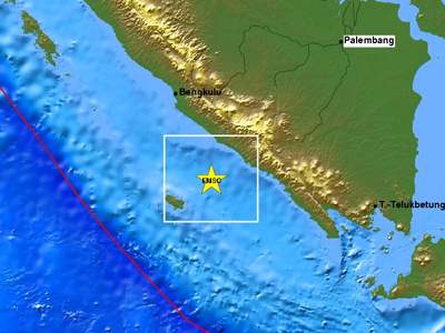 Σεισμός 5,2 Ρίχτερ νότια της Sumatra