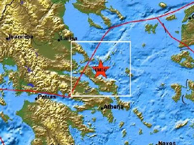 Σεισμική δόνηση 4,4 Ρίχτερ στην Εύβοια
