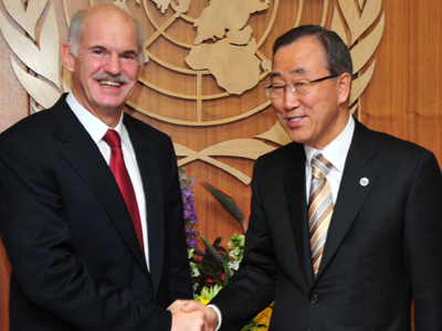 Γ. Παπανδρέου με ΓΓ ΟΗΕ, για Σκόπια- Κυπριακό