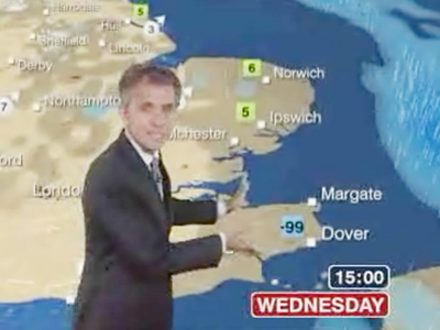 Μετεωρόλογος του BBC προέβλεψε -99 βαθμούς Κελσίου