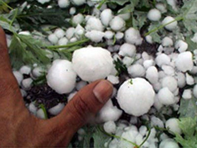 Απρόσμενη χαλαζόπτωση έπληξε καλλιέργειες στις Σέρρες