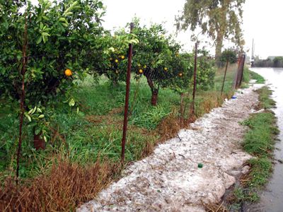 Xαλάζι κατέστρεψε καλλιέργειες