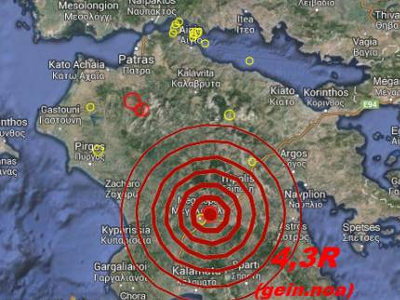 Ασθενής σεισμός 4.4R στην Τρίπολη
