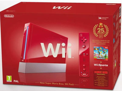 Κόκκινη κονσόλα Wii για τα γενέθλια του Super Mario