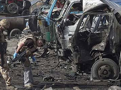 Aνατίναξαν 20 οχήματα του ΝΑΤΟ