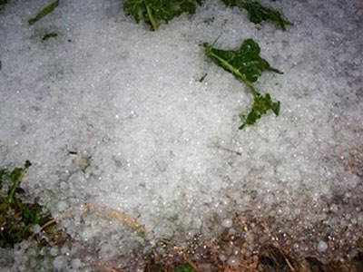 Χαλαζόπτωση στη Βάρδα Ηλείας