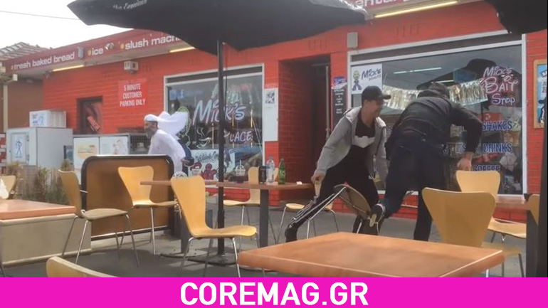 Video: Ντυμένος Άραβας πετάει ένα σακίδιο και σπέρνει τον τρόμο