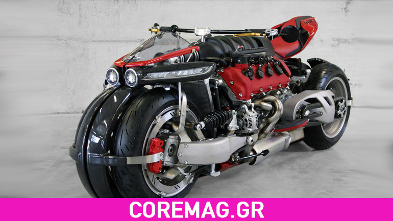 Μοτοσικλέτα με κινητήρα Maserati V8 Μοτοσικλέτα με κινητήρα Maserati V8