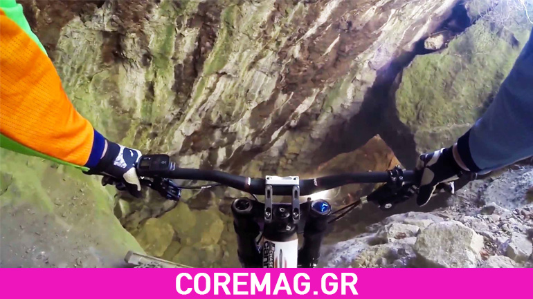 Ο Aaron Chase κάνει downhill σε μία εγκαταλελειμμένη σπηλιά