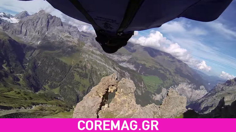 Απίστευτο: πέρασε ξυστά ανάμεσα από βράχους