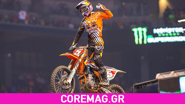 Ο αγώνας Supercross στην Indianapolis