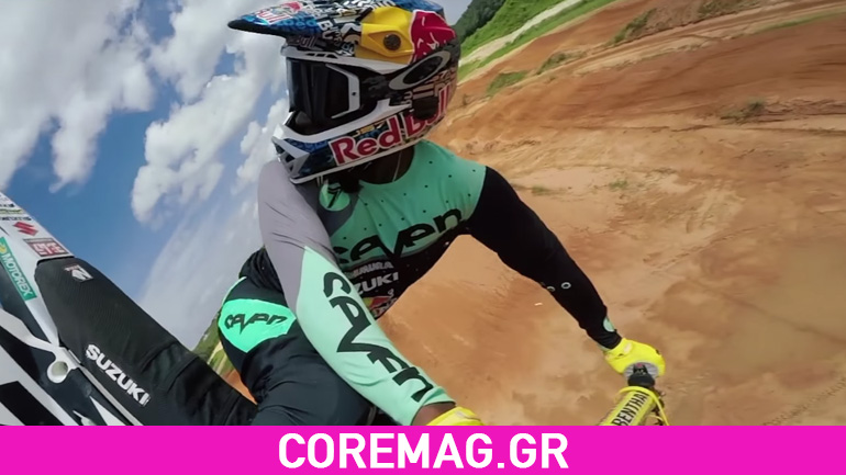 O James Stewart προπονείται για την νέα σεζόν Supercross