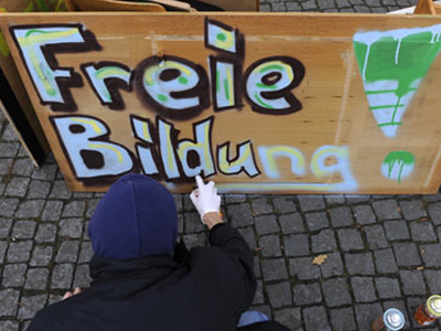 Στους δρόμους οι Γερμανοί φοιτητές