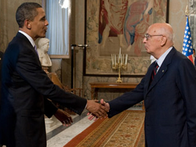 Συνάντηση Obama – Napolitano στον Λευκό Οίκο