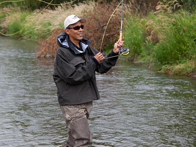 Και ψαράς… ο Barack Obama