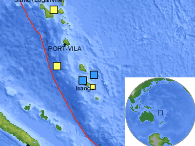 Σεισμός 6R στα ανοιχτά του αρχιπελάγους Βανουάτου