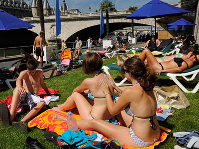 Ηλιοθεραπεία στον… Σηκουάνα