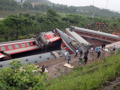 Εκτροχιασμός τρένου με νεκρούς στην Κίνα