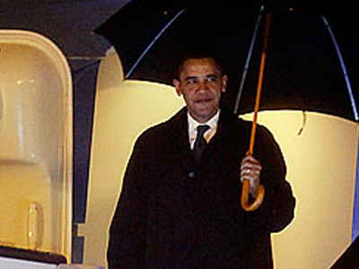 Προστασία από τη βροχή… με τον Obama
