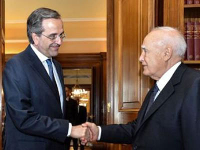Ολοκληρώθηκε η συνάντηση Σαμαρά – Παπούλια