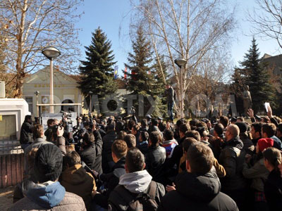 Διαμαρτυρία φοιτητών στην Πρίστινα