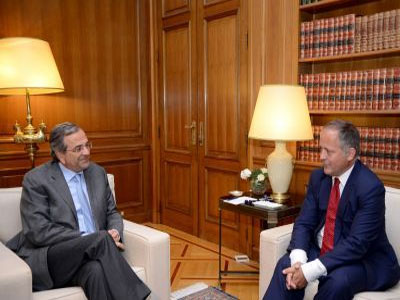 Σε εξέλιξη η συνάντηση Σαμαρά – Coeuré