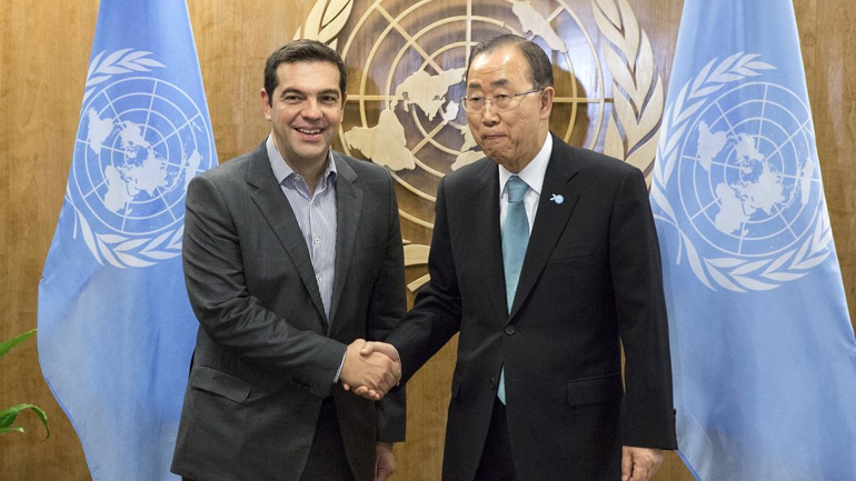 Κυπριακό, μεταναστευτικό και ΠΓΔΜ στο τετ α τετ Τσίπρα – Μπαν Κι-μουν