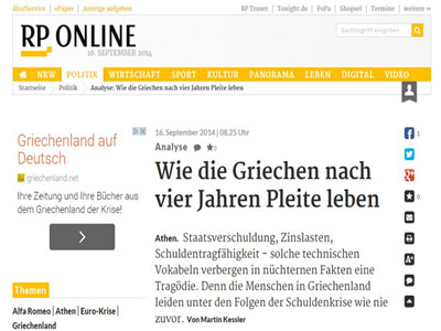 «Πώς ζουν οι Έλληνες τέσσερα χρόνια μετά τη χρεοκοπία»