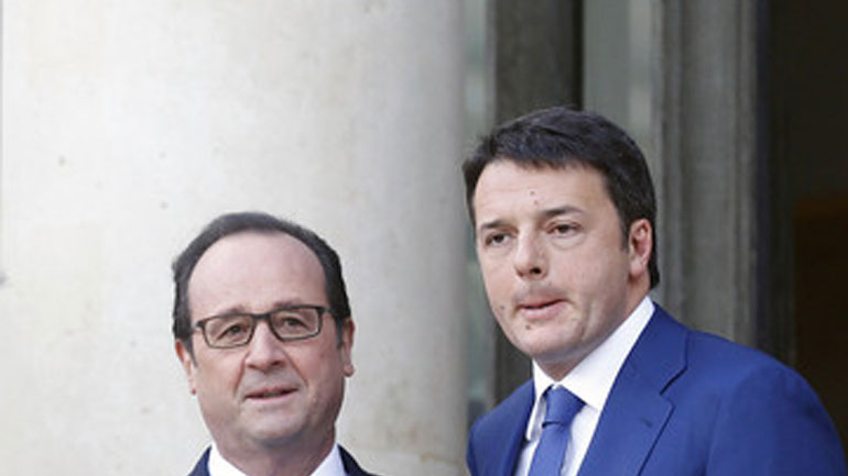 Ολάντ: «Δεν μπορεί να χαθεί ούτε ένα λεπτό» – Ρέντσι: «Λύση για να παραμείνει η Ελλάδα στο ευρώ»