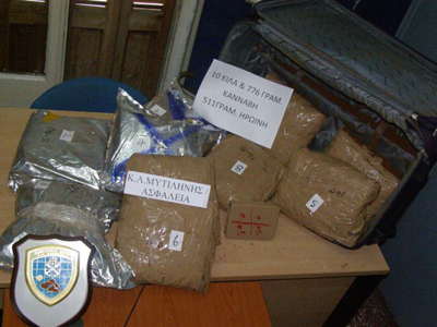 Μυτιλήνη: Κατασχέθηκε μεγάλη ποσότητα ναρκωτικών