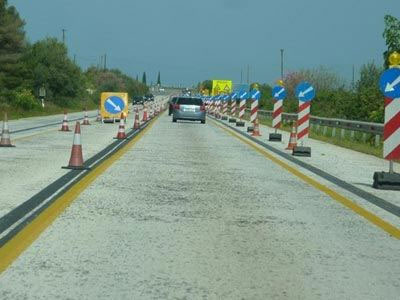 Σε ισχύ κυκλοφοριακές ρυθμίσεις στην Ε.Ο. Κορίνθου-Πατρών
