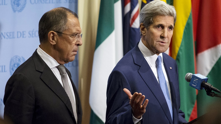 Συνομιλίες Λαβρόφ με Κέρι και Ζαρίφ για τη συριακή κρίση