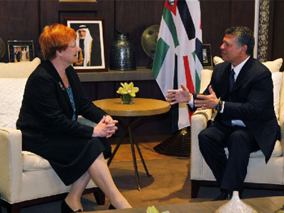 Στην Ιορδανία η Φινλανδή πρόεδρος για το Μεσανατολικό