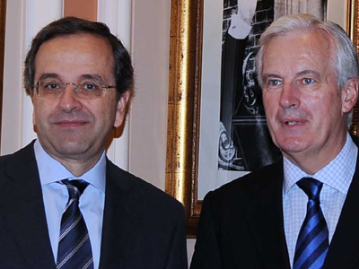 Σύναντηση Barnier – Σαμαρά για την ελληνική οικονομία